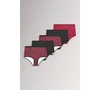 Yours Women's 5 Pack Ditsy Floral Full Briefs in Red | Size: 34/36