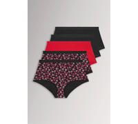 Yours Women's 5 Pack Kiss Print Full Briefs in Black | Size: 38-40 Yours Black 38-40
