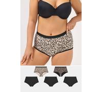 Yours Women's 5 Pack Leaf Print Full Briefs | Size: 26-28 Yours Multicolor 26-28