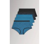 Yours 5 Pack Curve Blue Shooting Star Full Briefs - Women's - Plus Size Curve