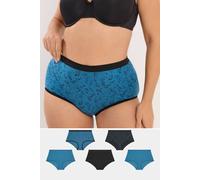 Yours 5 Pack Shooting Star Full Briefs In Blue Blue 22-24