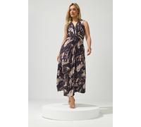 Yours London Curve Brown Abstract Knot Detail Dress - Women's - Plus Size Curve