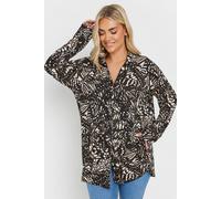 Yours Abstract Print Jersey Shirt In Black Black 20