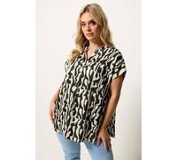 Yours Women's Abstract Print Pleated Blouse | Size: 20
