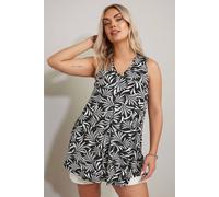 Yours Curve Abstract Print Pleat Front Vest Top - Women's - Plus Size Curve