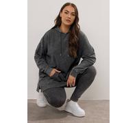 Yours Acid Wash Hoodie In Black Black 16