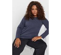 Yours Acid Wash Long Sleeve T-Shirt In Dark Navy Dark Navy 30-32