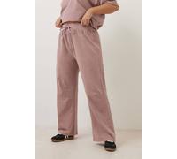 Acid Wash Wide Leg Joggers Yours Pink 20