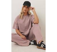 Acid Wash Wide Leg Joggers Yours Pink 22-24