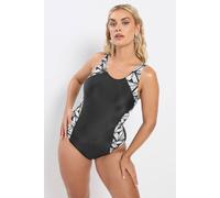 Yours Active Abstract Print Swimsuit In Black Black 14