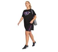 Yours Active Curve Black Side Stripe Detail Shorts - Women's - Plus Size Curve