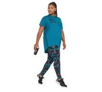 Yours Active Curve Blue 'Believe in Yourself' Slogan Print Top - Women's - Plus Size Curve