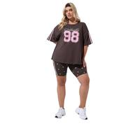 Yours Active Curve Chocolate Polka Dot T-Shirt - Women's - Plus Size Curve