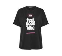 Yours Active Curve 'Feel Good Vibe' T-Shirt - Women's - Plus Size Curve Black