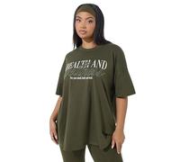 Yours Active Curve Green 'Health & Wellness' T-Shirt - Women's - Plus Size Curve