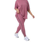 Yours Active Curve Green Side Stripe Leggings - Women's - Plus Size Curve