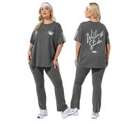 Yours Women's Active 'Wellness Studio' T-Shirt in Dark Grey | Size: 26-28 Yours Dark Grey 26-28