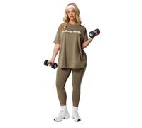 Yours Women's Side Stripe Active Leggings in Light Brown | Size: 18 Yours Light Brown 18