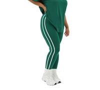 Yours Active Curve Side Stripe Leggings - Women's - Plus Size Curve Green