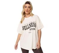 Yours 'wellness Studio' Active T-Shirt In Cream Cream