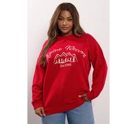 Yours Women's 'Alpine Resort' Knitted Jumper in Red | Size: 30-32 Yours Red 30-32