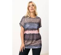 Yours Animal Foil Stripe Top Multi