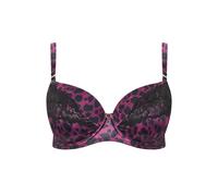 Yours Women's Animal Underwire Padded Bra in Burgundy | Size: 42F