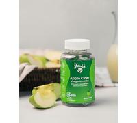 Yours Apple Cider Vinegar Gummies for Men & Women - with Beetroot, Pomegranate Extract and Vitamin B-12 | Green Apple Flavour | No Added Sugar, Gelatine Free | 30 Individually Wrapped Vegan Gummies
