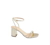 Yours - Asymmetric Diamante Block Heel Sandals In Standard Fit - Women's