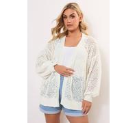 Balloon Sleeve Knitted Cardigan Yours Ivory 26-28