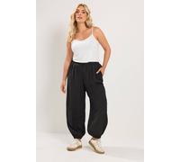 Yours Balloon Trousers In Black Black