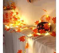 Your's Bath UK Solar Maple Leaves String Lights LED Fall Leaf Garlands Light with 8 Modes Warm Light IP65 Waterproof Solar Fairy String Lights Garland for Thanksgiving Party Autumn Home Decor