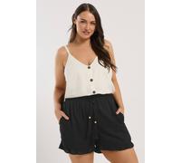 Beaded Frill Hem Shorts Yours Black 20