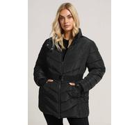 Belted Puffer Coat Yours Black 26-28