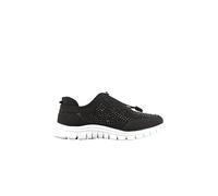 Yours - Black Embellished Trainers in Wide E Fit & Extra Wide Eee Fit - Women's