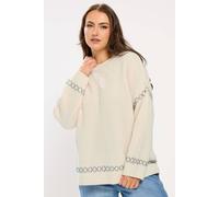 Yours Blanket Stitch Jumper In Ivory Ivory 18-20