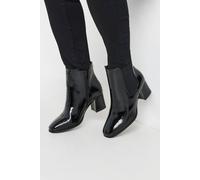 Yours Block Heel Chelsea Boots In Extra Wide Eee Fit In Black Black 9EEE