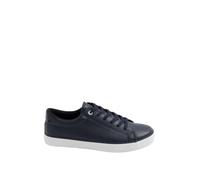 Yours Women's Faux Leather Trainers In Extra Wide EEE Fit in Mid Navy | Size: 6EEE Yours Mid Navy 6EEE