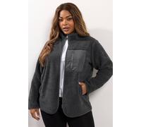 Yours Curve Pocket Teddy Fleece Jacket - Women's - Plus Size Curve