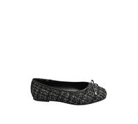 Yours - Boucle Ballerina Pumps in Extra Wide Eee Fit - Women's Black