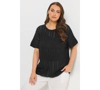 Yours Women's Boxy Knitted Top in Black | Size: 30-32 Yours Black 30-32