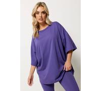 Yours Boxy T-Shirt In Purple Purple