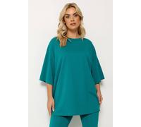 Yours Boxy T-Shirt In Teal Teal