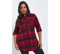 Yours Boyfriend Check Shirt In Red Red 16