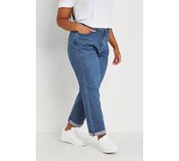 Yours Curve Mid Boyfriend Jeans - Women's - Plus Size Curve Blue