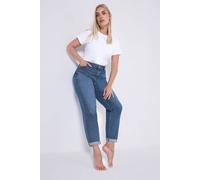 Yours Boyfriend Jeans In Blue Blue 28