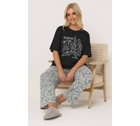 Yours 'breakfast Club' Wide Leg Pyjama Set Multi 38-40