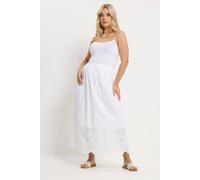 Yours Curve Broderie Anglaise Maxi Skirt - Women's - Plus Size Curve White