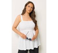 Yours Curve Broderie Anglasie Vest Top - Women's - Plus Size Curve