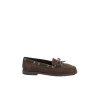 Yours - Brown Faux Suede Bow Boat Shoes in Wide E Fit & Extra Wide Eee Fit - Women's